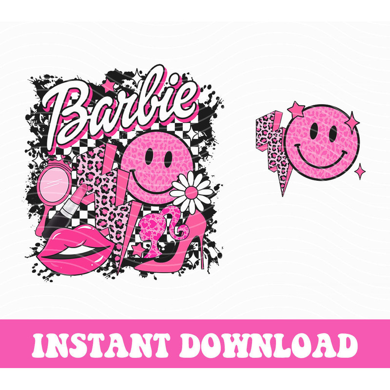 Barbi Shirt PNG I'm A Barbi Girl Png, Barbi Song Png File Instant Download Barbi Doll Sublimation Design Pink Checked Retro Barbi PNG - 3.jpg
