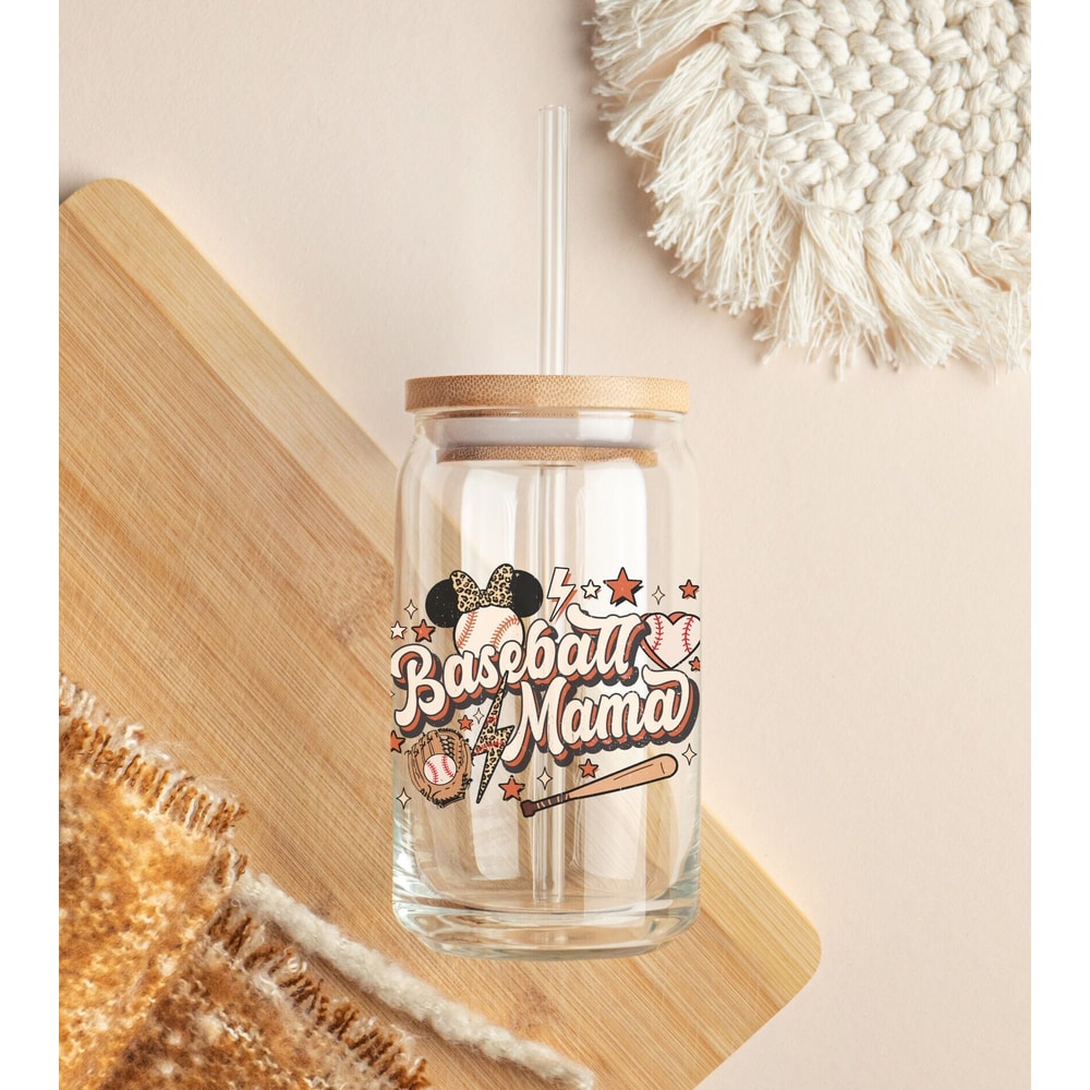 Baseball Mama 16oz Libbey Glass Can PNG file Cup Wrap, Libbey PNG Glass Can Wrap Sublimation Design, Baseball PNG, Baseball Mama, Mouse Png - 3.jpg