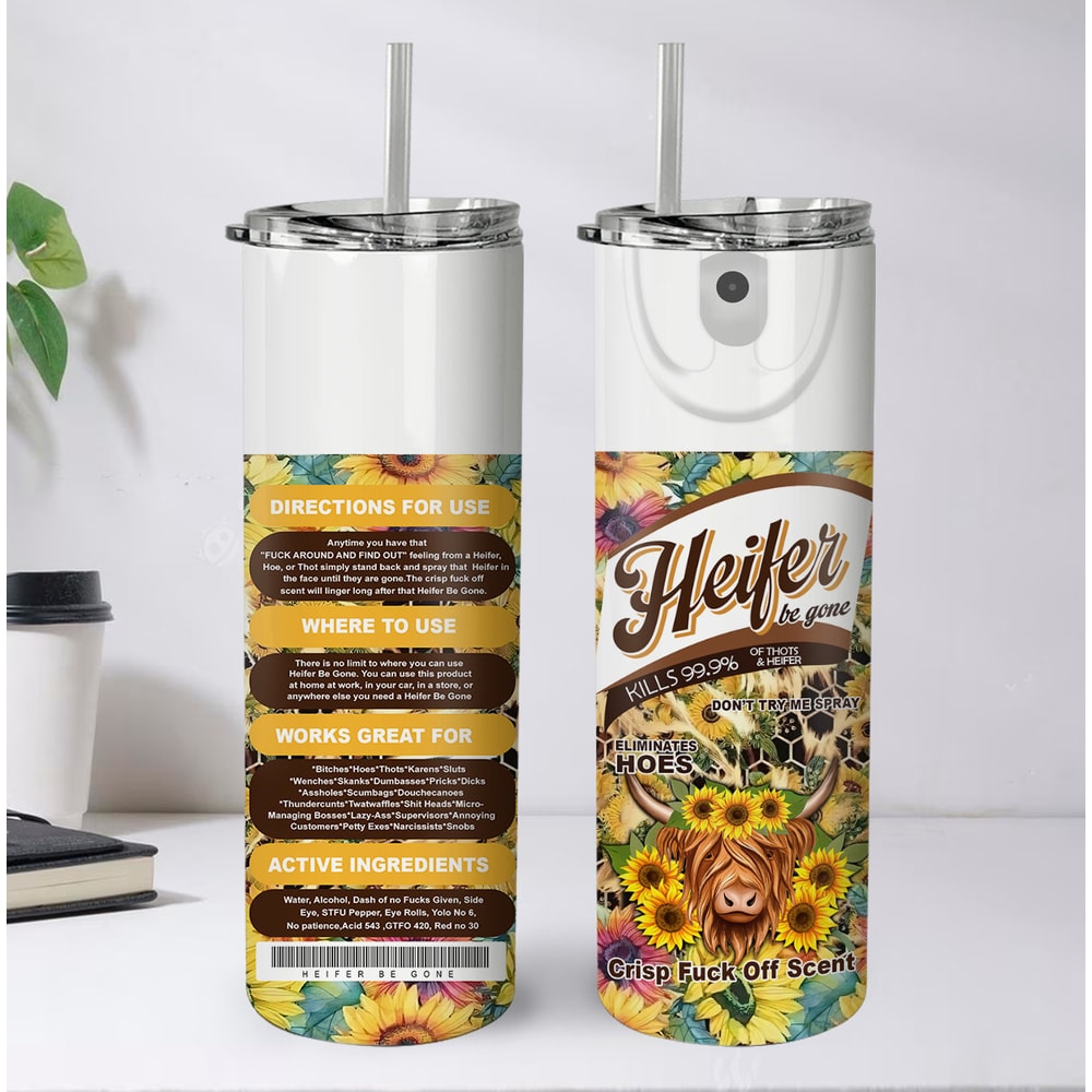 Bitch Spray 20 Oz Skinny Tumbler Sublimation Bundle Heifer Cow Design Bundle Instant Digital Download Leopard Tumbler Wrap Set of 6 Designs - 2.jpg