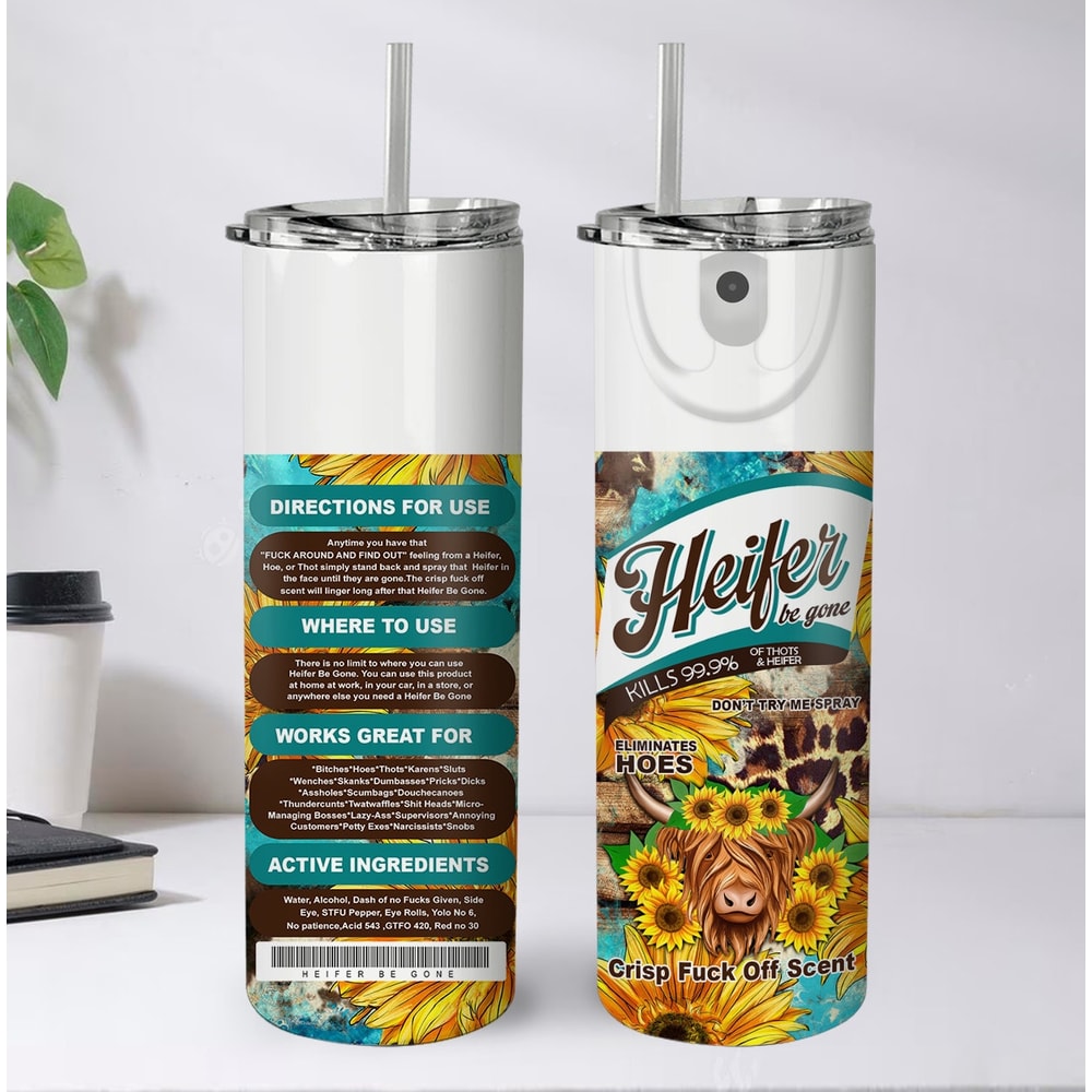 Bitch Spray 20 Oz Skinny Tumbler Sublimation Bundle Heifer Cow Design Bundle Instant Digital Download Leopard Tumbler Wrap Set of 6 Designs - 6.jpg