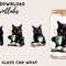 Black Cat And Book 16oz Libbey Glass Can Png File Cup Wrap Book Lover Libbey PNG Glass Can Wrap Black Cat Sublimation Design PNG - 1.jpg
