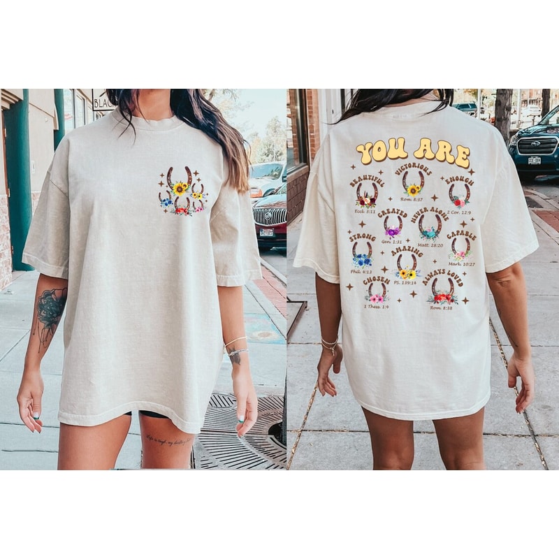 Christian Sublimation Design You Are Bible Verse PNG, Inspirational Religious Design, Motivation png Horseshoe Country Shirt Western Shirt - 1.jpg