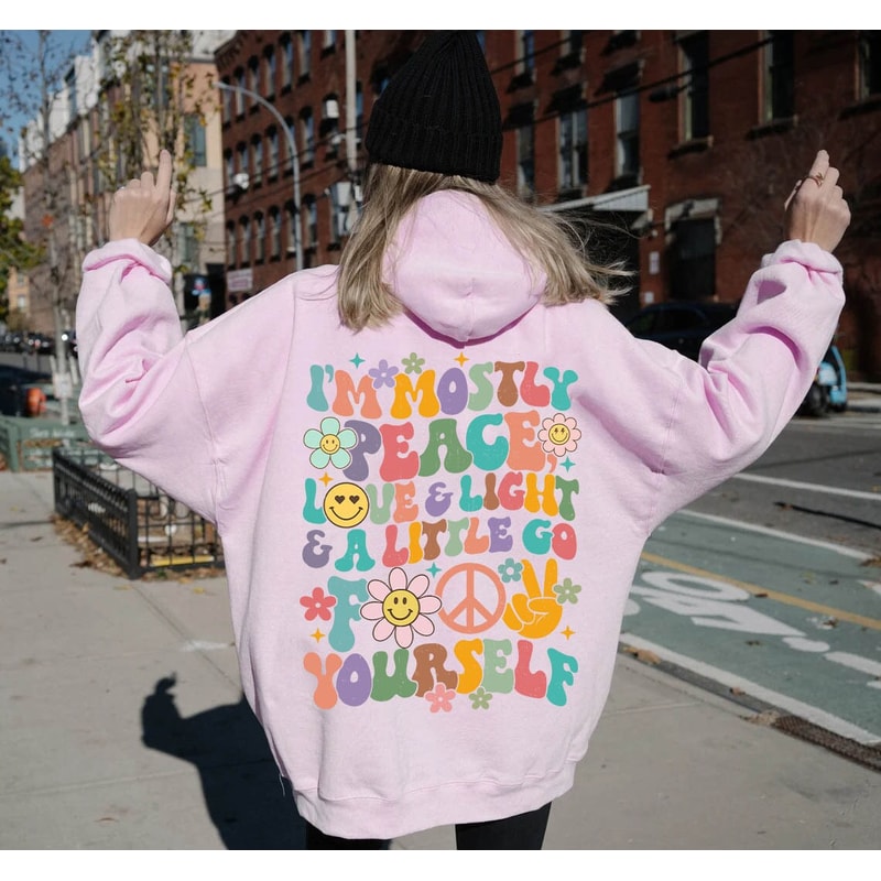 I'm Mostly Peace Love Light And Little Go F Your Self Png, Wavy Groovy PNG, Boho Retro Vintage Sublimation Design, Hippie Yoga Png - 4.jpg