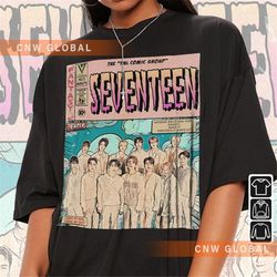 seventeen kcomic shirt, 90s vintage merch art super fml album kpop concert tour 2023 graphic tee gift for fan v1, kcom18