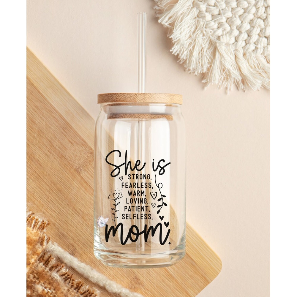 Mom 16oz Libbey Glass Can PNG She Is Mom Glass Can Sublimation Design Mama Glass Can Wrap Png Mother Day Gift - 3.jpg