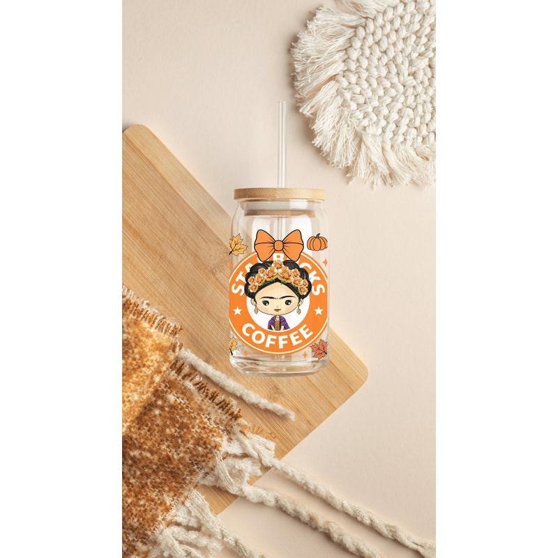 Pumpkin Spice 16oz Glass Can Wrap Mexico Libbey PNG Glass Can Wrap Cafecito Y Chisme 16oz Glass Can Wrap Sublimation Design SVG File Wrap - 5.jpg