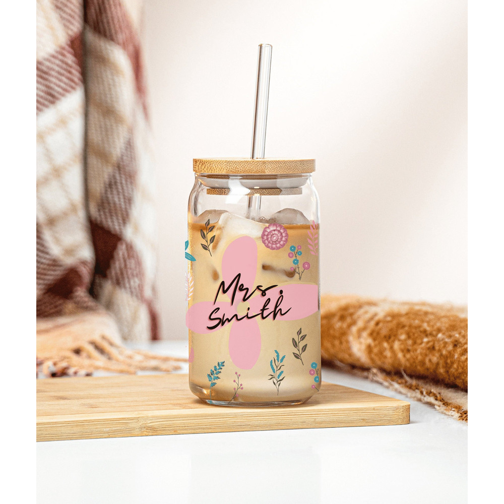 Teacher 16oz Libbey Glass Can SVG file Cup Wrap, Custom Name Teacher Gift, Libbey PNG Glass Can Wrap, Personalized Teacher Gift - 3.jpg