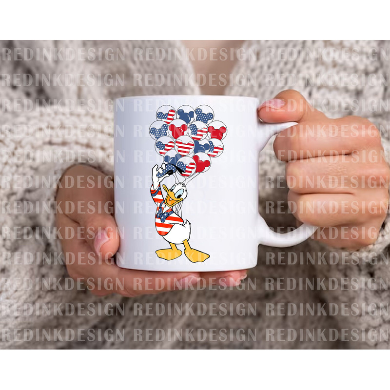 America Flag Balloon Png, Fourth of July Png, July 4th Png, American Flag Png, Freedom Png, Independence Day Png, Duck Sublimation Design - 2.jpg