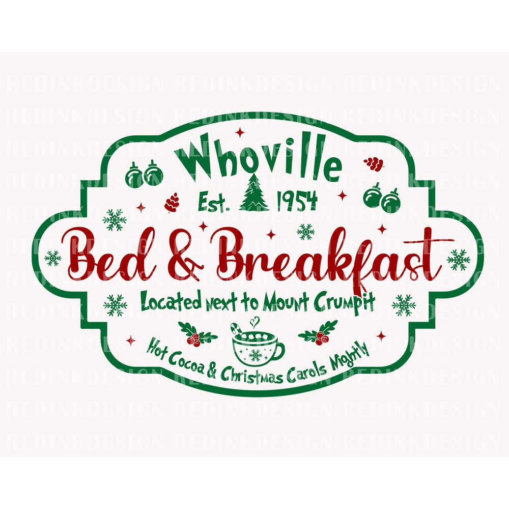 Bed And Breakfast Christmas Sign Svg, Christmas Movie Svg, Farmhouse Christmas Svg, Xmas, Winter Svg, Christmas Shirt, Holiday Season Svg - 1.jpg