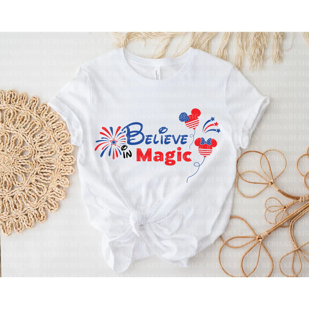 Believe in Magic SVG, Happy 4th of July Svg, July 4th Svg, Fourth of July Svg, America, USA Flag Svg, Independence Day Svg, Mouse Head Svg - 2.jpg