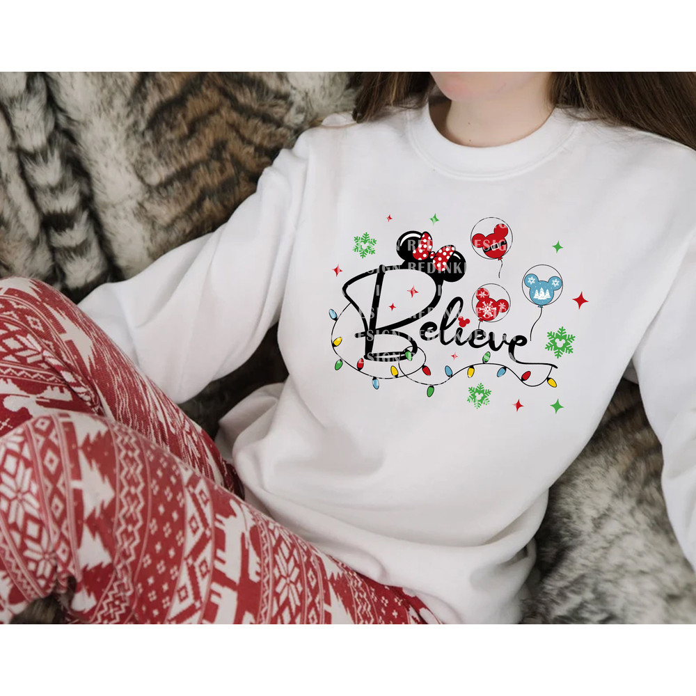 Believe Svg, Christmas Mouse, Mouse Balloon Svg, Christmas Lights Svg, Family Vacation Svg, Family Trip, Christmas Shirt, Holiday Season Svg - 2.jpg