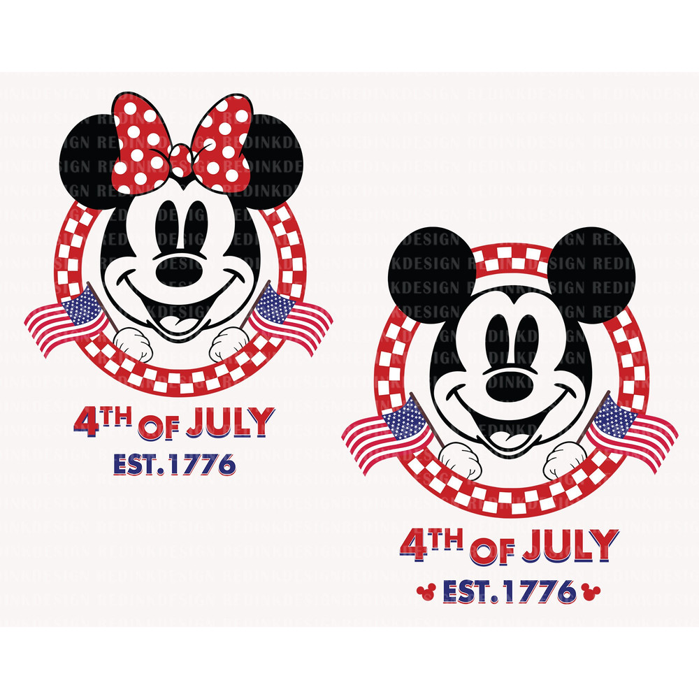 Bundle 4th of July Est1776 Svg, Happy 4th of July Svg, July 4th Svg, America, American Flag Svg, Independence Day Svg, Mouse Head Svg - 1.jpg