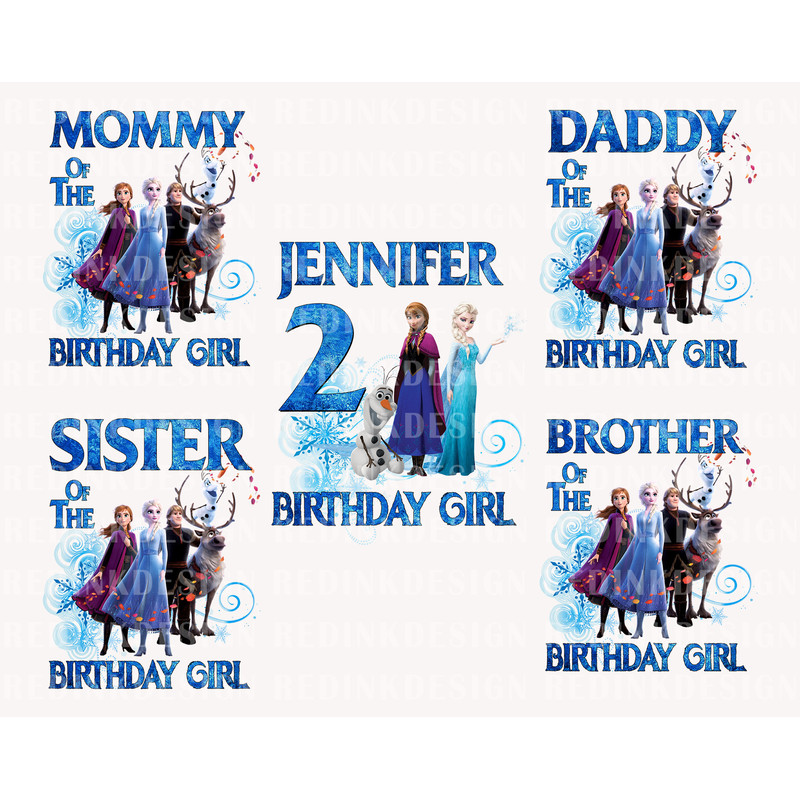 Bundle Birthday Girl Png, Princess Png, It's My Birthday Png, Family Matching Shirt Png, Birthday Sublimation Design, Custom Name Png - 1.jpg