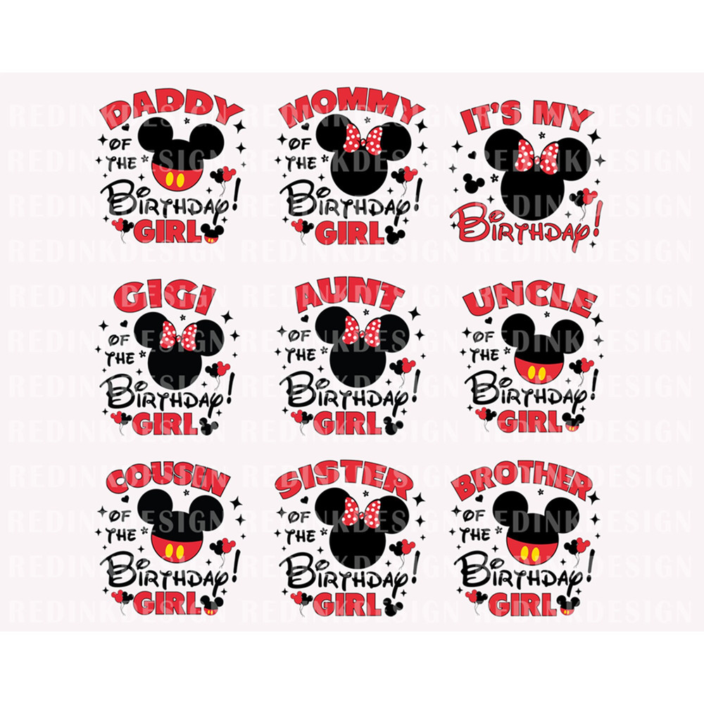 Bundle Birthday Girl Svg, It's My Birthday Svg, Birthday Shirt Svg, Mouse Birthday Svg, Birthday Party Svg, Digital Download, Mouse Head Svg - 1.jpg
