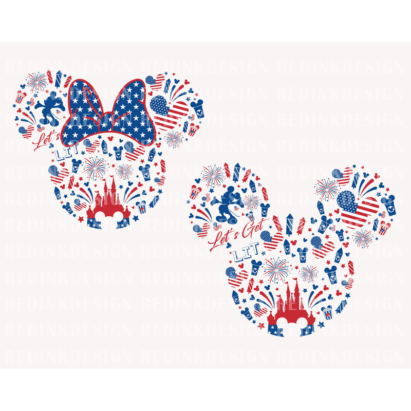 Bundle Fourth of July Svg, Mouse Head Svg, Happy 4th of July Svg, Firework Svg, America, American Flag Svg, Independence Day Svg - 1.jpg