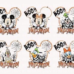 bundle halloween mouse and friends svg, halloween skeleton s