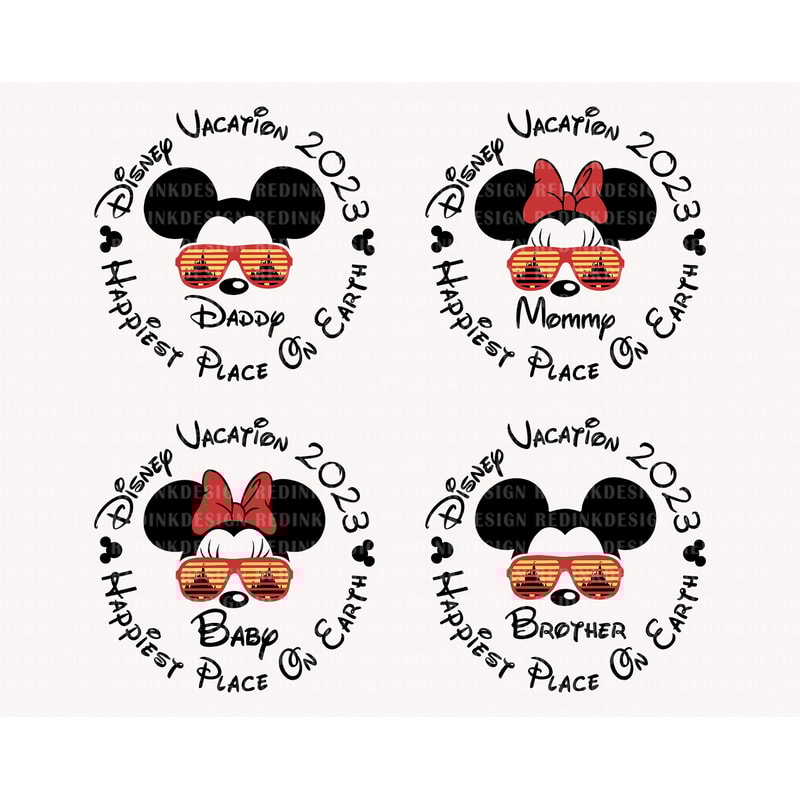 Bundle Happiest Place On Earth Svg, Family Vacation 2023 Svg, Family Trip 2023 Svg, Magical Kingdom Svg, Mouse Head Svg, Vacay Mode Svg - 1.jpg
