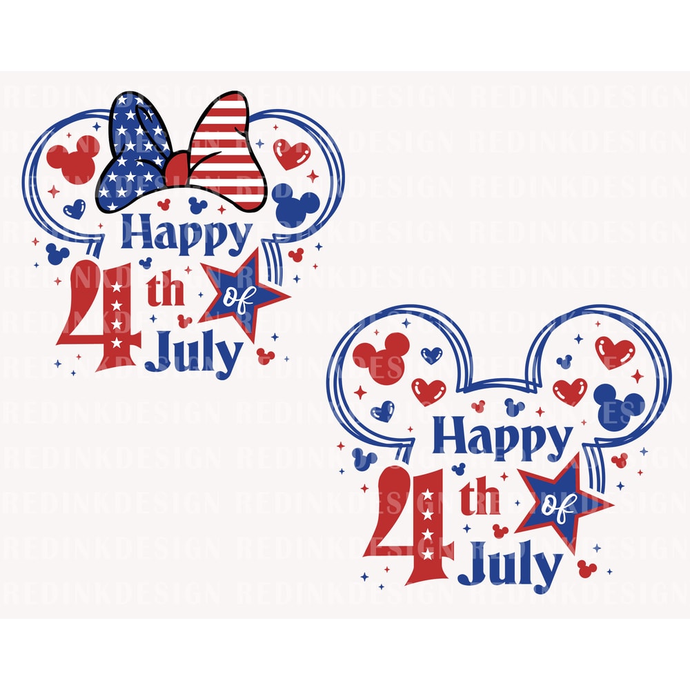 Bundle Happy 4th of July Svg, Mouse Head Svg, July 4th Svg, Fourth Of July Svg, American Flag Svg, Patriotic Svg, Independence Day Svg - 1.jpg