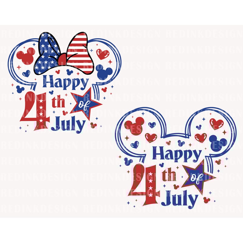 Bundle Happy 4th of July Svg, Mouse Head Svg, July 4th Svg, Fourth Of July Svg, American Flag Svg, Patriotic Svg, Independence Day Svg - 1.jpg
