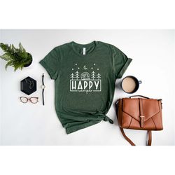 happy camper shirt - funny camping tee - camping crew shirt - camping gift idea - cute camping tee - camping family shir