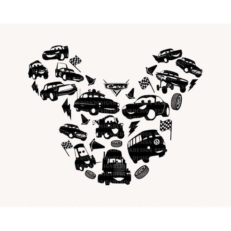 Cars Png, Mouse Car Png, Lightning Car Png,  Mouse Head Png, Magical Kingdom Png, Family Matching Shirt Png, Car Sublimation Design - 1.jpg