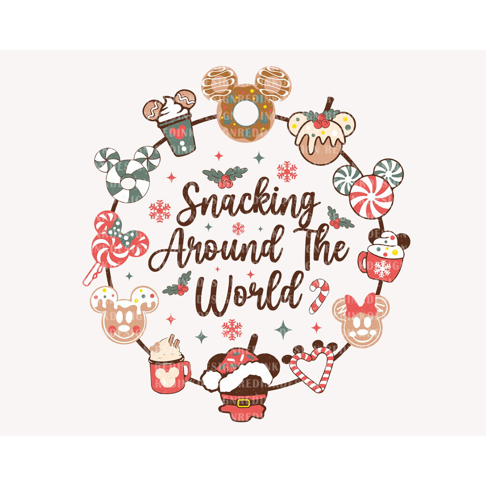 Christmas Doodle Png, Snacking Around The World Png, Christmas Donut Png, Mouse Candy Cane, Retro Christmas Shirt, Holiday Season Png Files - 1.jpg