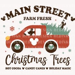 Christmas Main Street Png, Christmas Tree Farm Truck Png, Ch