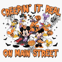 creepin it real on the main street svg, halloween mouse and