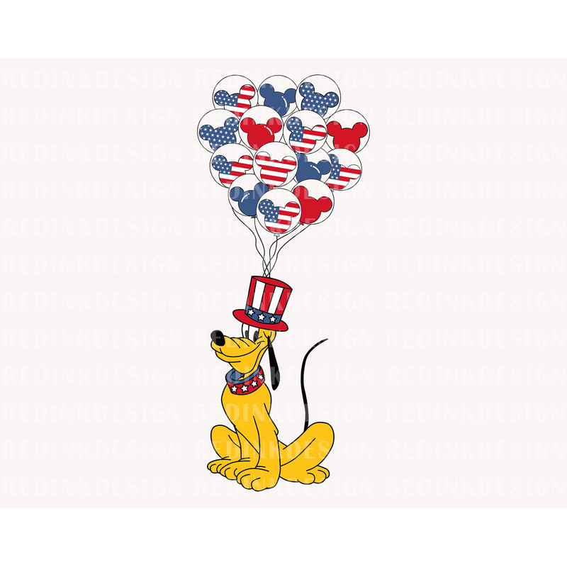 Fourth of July Png, America Flag Balloon Png, July 4th Png, American Flag Png, Freedom Png, Independence Day Png, Dog Sublimation Design - 1.jpg