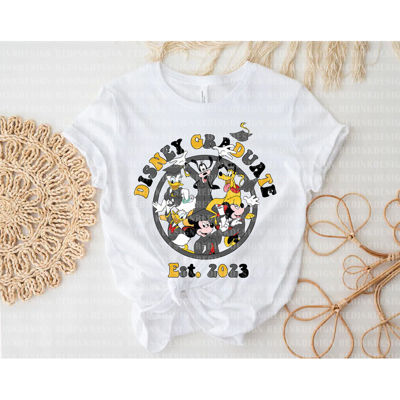 Graduate Est2023 Png, Mouse And friends Png, Graduation Cap Png, Graduate Trip Png, Graduate Shirt Png, Senior Png, Class Of 2023 Png - 2.jpg