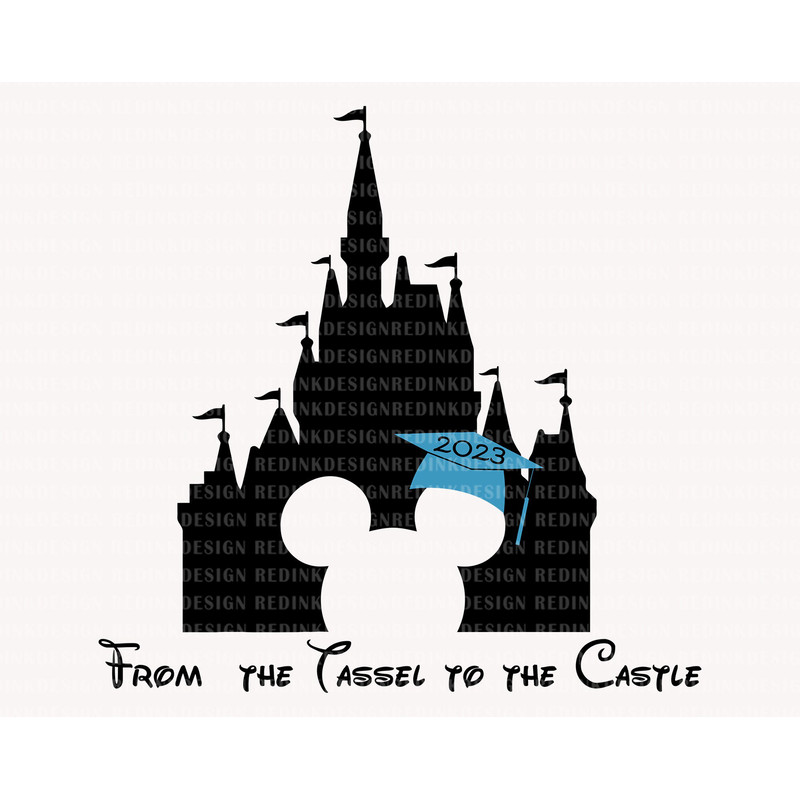 Graduate Tassel To Castle 2023 Svg, Graduation 2023 Svg, Graduate Shirt Svg, Senior 2023 Svg, Class of 2023 Svg, Magical Castle Svg - 1.jpg