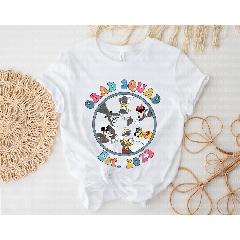 Grad Squad Est2023 Png, Mouse And friends Png, Graduation Cap Png, Graduate Trip Png, Graduate Shirt Png, Senior Png, Class Of 2023 Png - 2.jpg