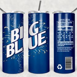 big blue can tumbler png, big blue can 20oz skinny sublimation designs png, drinks tumbler png, instant download