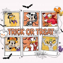 halloween mouse and friend png, retro halloween png, spooky