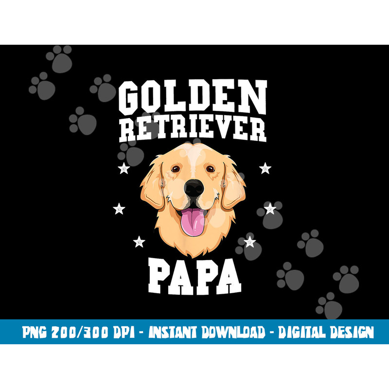 Golden Retriever Papa Father Fur Dad Dog Puppy Adopt Puppy  png, sublimation copy.jpg