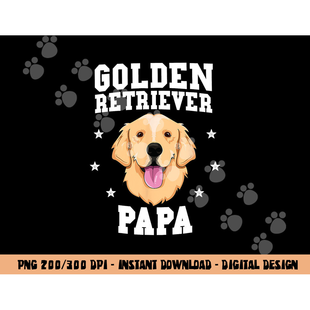 Golden Retriever Papa Father Fur Dad Dog Puppy Adopt Puppy  png, sublimation copy.jpg