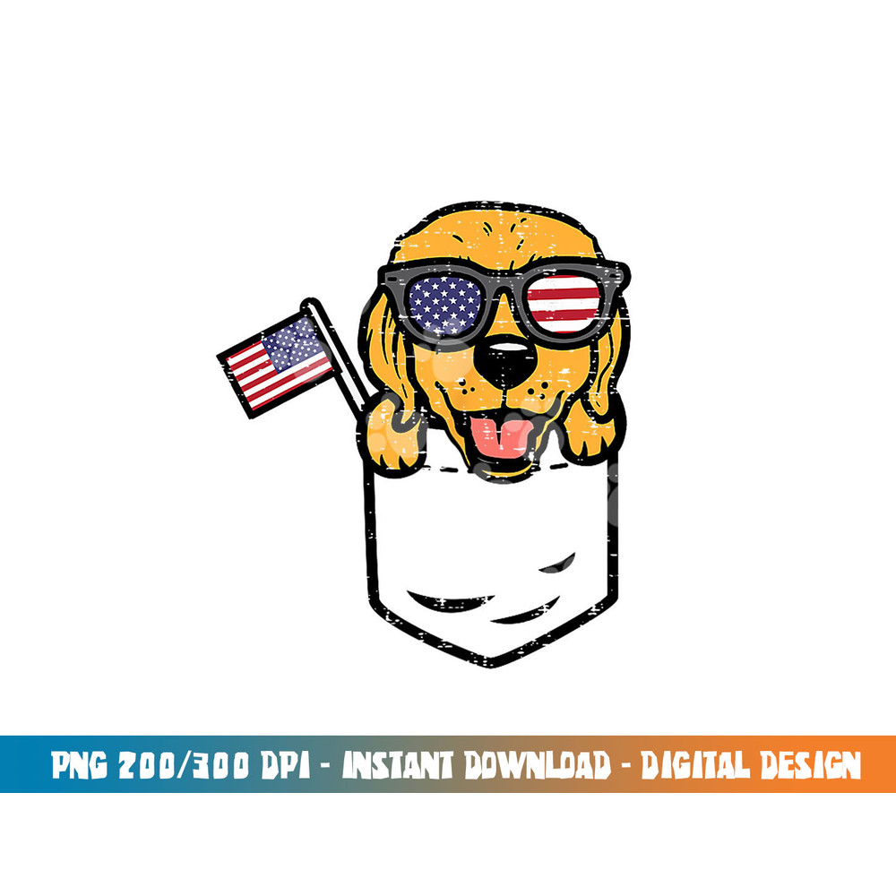 Golden Retriever Pocket American USA 4th Of July Fourth Dog png, sublimation copy.jpg