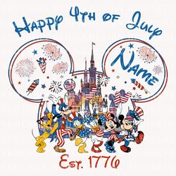 happy 4th of july est 1776 png, mouse and friends png, ameri
