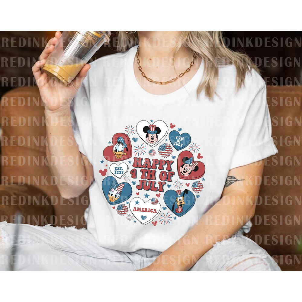 Happy 4th of July Heart Doodle Svg, America, July 4th Svg, Mouse and Friends Svg, 4th Of July Svg, American Flag Svg, Independence Day Svg - 2.jpg