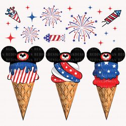 happy 4th of july png, mouse ice cream png, fourth of july p