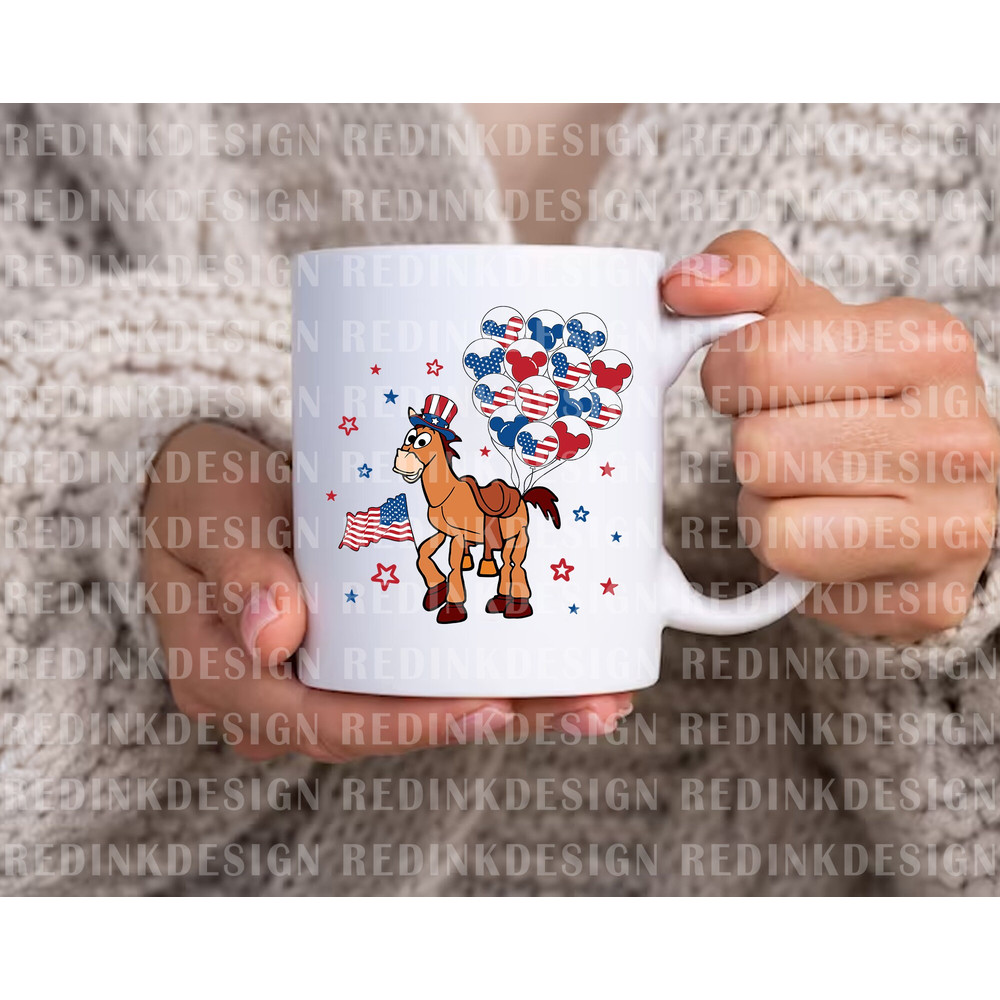 Happy 4th of July Svg, Cowboy Horse Svg, July 4th Svg, Mouse Balloon Svg, Fourth of July Svg, American Flag Svg, Independence Day Svg - 2.jpg