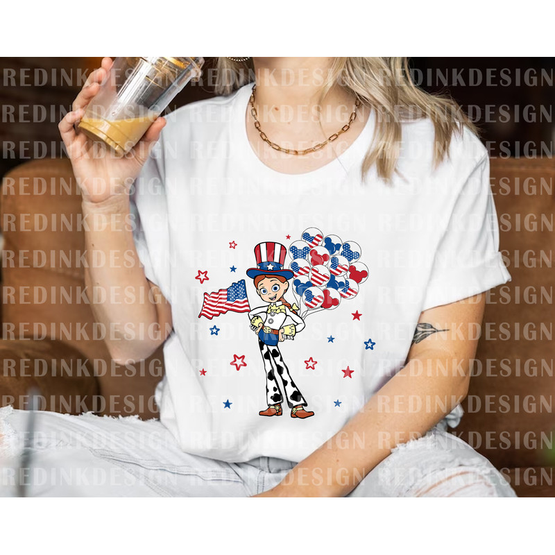 Happy 4th of July Svg, Cowgirl Svg, July 4th Svg, Mouse Balloon Svg, Fourth of July Svg, 1776 Svg, American Flag Svg, Independence Day Svg - 2.jpg