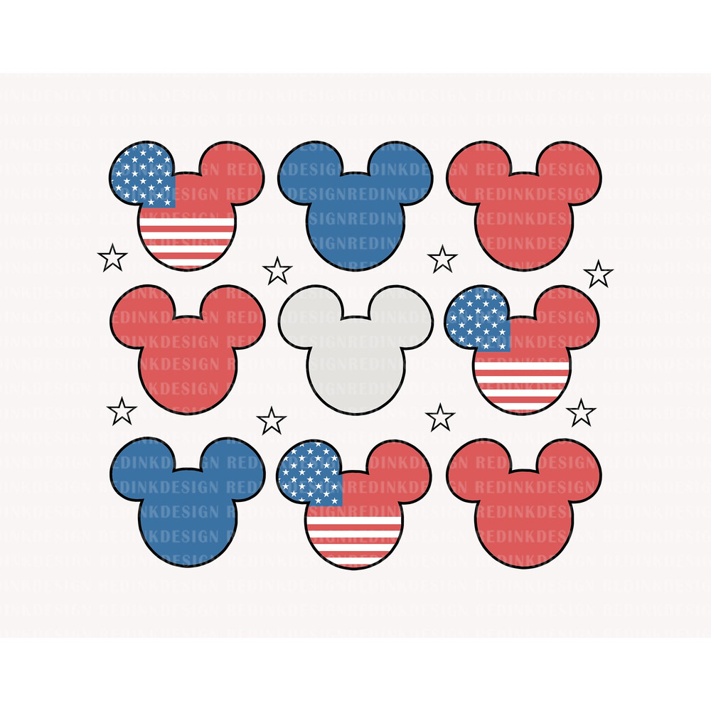 Happy 4th of July Svg, Mouse Head Doodle Svg, Fourth of July Svg, America, American Flag Svg, 1776 Svg, Independence Day Svg, Mouse Head Svg - 1.jpg
