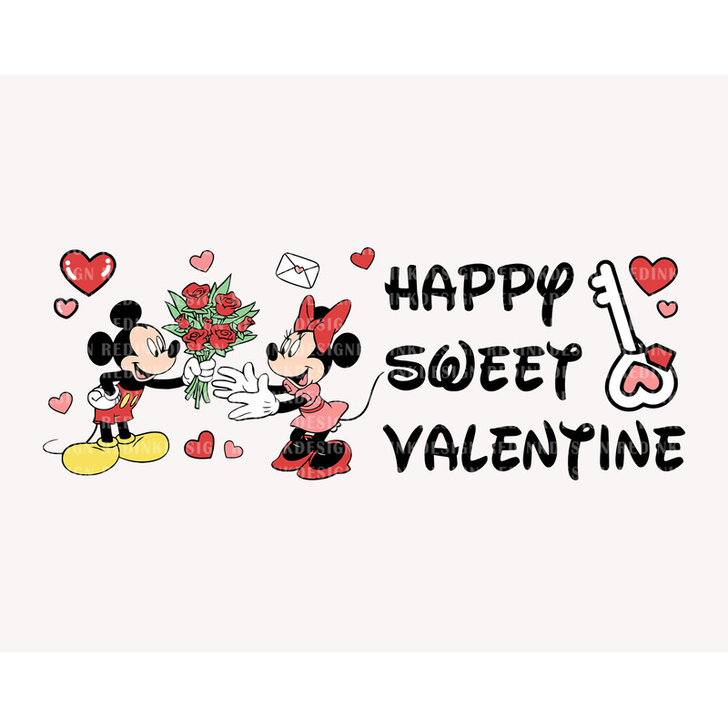Happy Sweet Valentine Svg, Matching Couple Svg, Valentine Love Svg, Valentine's Day Svg, Mouse Valentine Svg, Valentines shirt SVG File - 1.jpg
