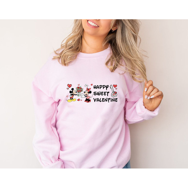Happy Sweet Valentine Svg, Matching Couple Svg, Valentine Love Svg, Valentine's Day Svg, Mouse Valentine Svg, Valentines shirt SVG File - 4.jpg