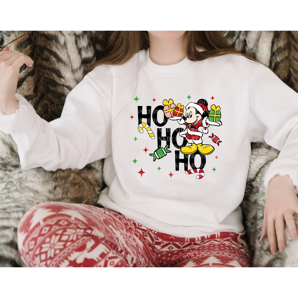 Ho Ho Ho Christmas Svg, Mouse Gifts svg, Mouse Santa Claus Svg, Mouse Candy Svg, Christmas Shirt, Family Christmas Holiday Svg Png Files - 2.jpg