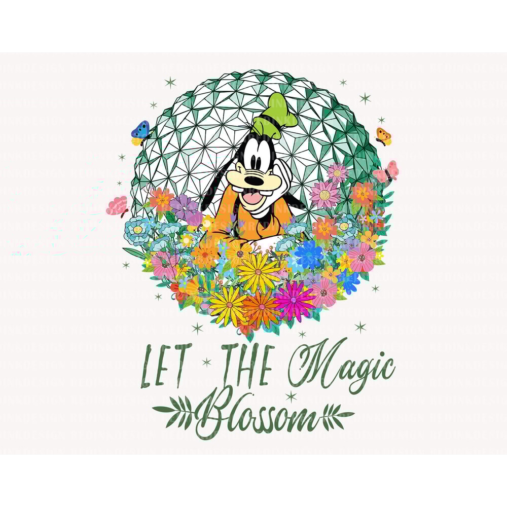 Let The Magic Blossom Png, Dog Flowers Png, Flower and Garden Festival Png, Magic Blossom Png, Magic Kingdom Png, Family Vacation Shirt Png - 1.jpg