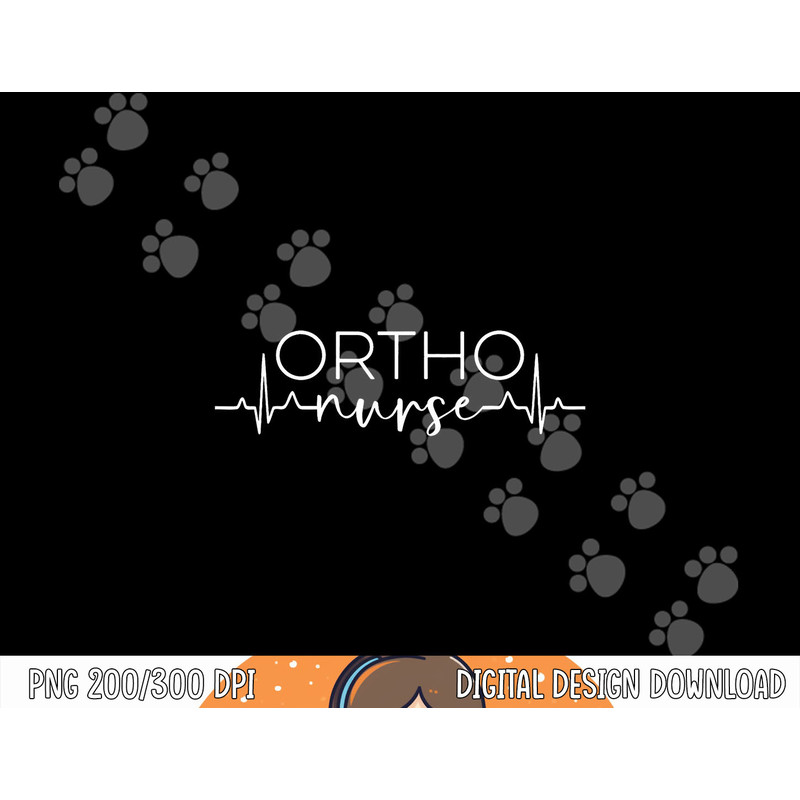 Orthopedic Nurse Heartbeat Ortho Nursing RN png, sublimation copy.jpg