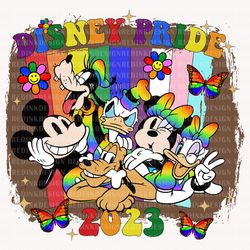lgbt pride 2023 svg, mouse and friends svg, rainbow flag svg