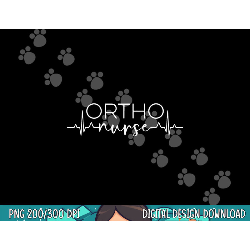Orthopedic Nurse Heartbeat Ortho Nursing RN png, sublimation copy.jpg